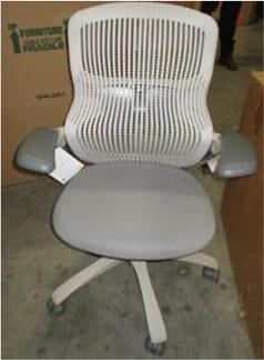 Generation by Knoll task chair, high performance arms, plastic base, standard cylinder, with lumbar, hard casters