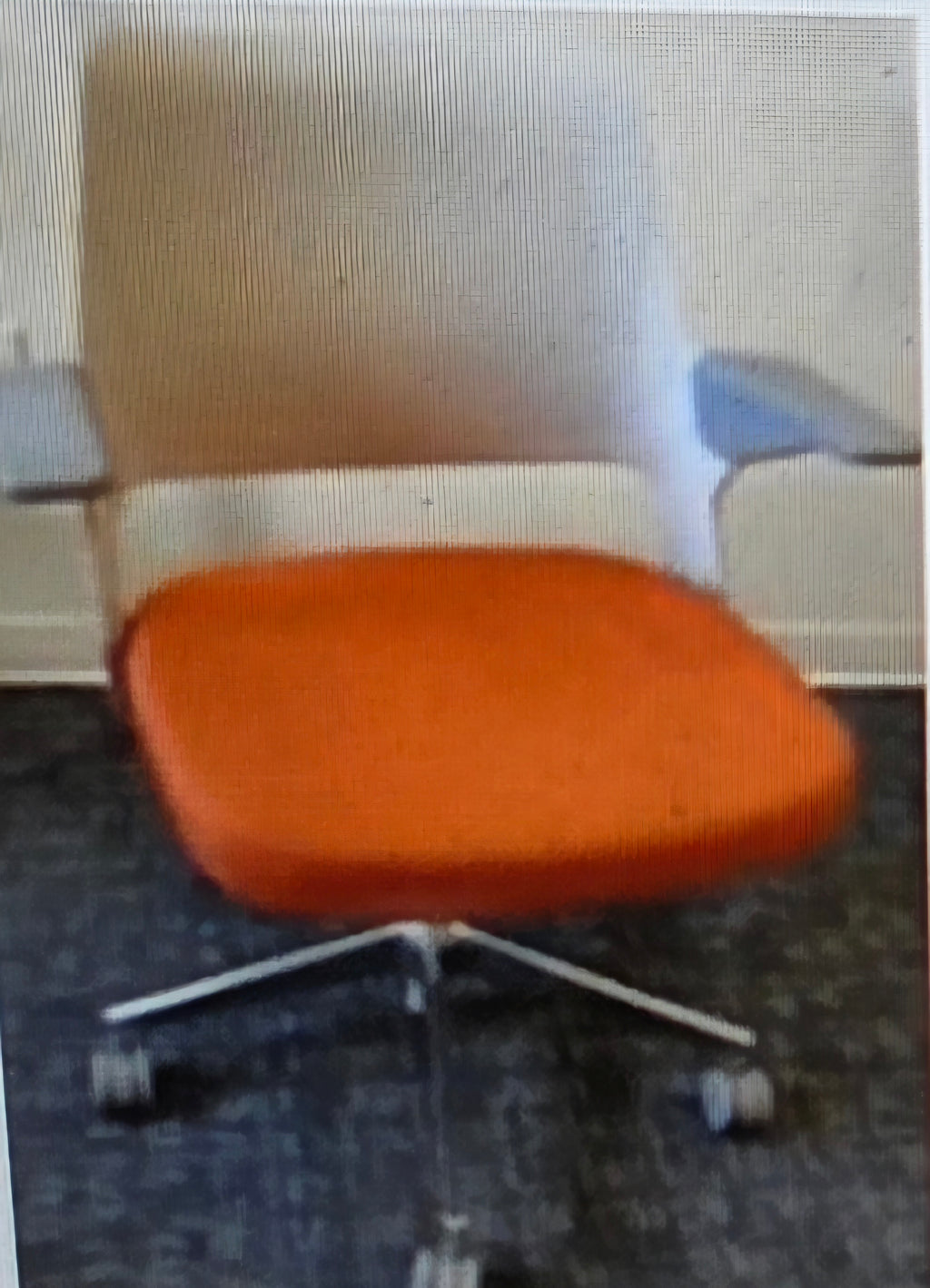 Ollo chair, plastic back, fixed arms, aluminum 4 star base, standard cylinder, hard casters