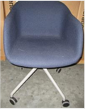 Armchair, swivel base w/return - BIN ID 35206