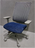 High Back, Swivel Tilt, Height/Width Adj Arms, Upholstered Set, 5 Star Nylon, Mesh Back