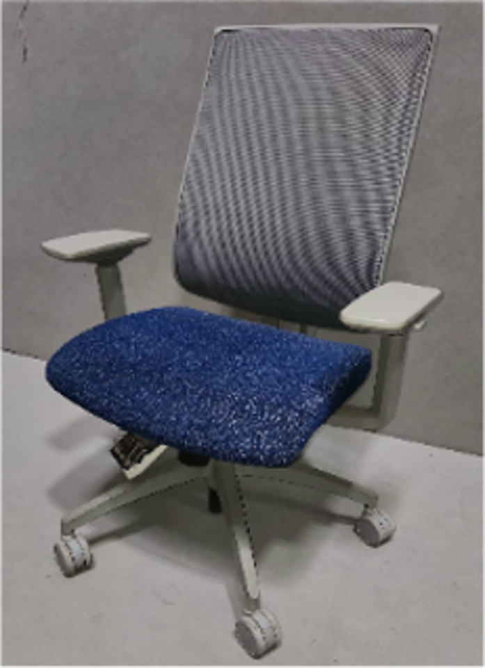 High Back, Swivel Tilt, Height/Width Adj Arms, Upholstered Set, 5 Star Nylon, Mesh Back