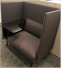 Highback Work, 15-3/4" Seat Height, Right with Black Base, Textile in Remix Color/ Warehouse (US), TEXTILE: Remix (US), REMIX: 163 (US)
