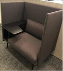 Highback Work, 15-3/4" Seat Height, Right with Black Base, Textile in Remix Color/ Warehouse (US), TEXTILE: Remix (US), REMIX: 163 (US)