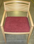 Knoll Joe and Linda Ricchio Arm Chair, upholstered seat OPTION: FMS 143:FINISH- Pixel Classic Oak Laminate OPTION: ~:OPT- Standard OPTION: (K2124):TEX- Pullman (C) OPTION: K21245:COL- Atrium - HLC WH