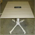 Table with charging port, 2 Outlet/Dual USB, 30"D x 30"D