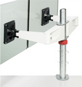 Sapper Double Arm Kit, table clamp mount, 16" mast, movement joints, adjustment knob, cable management clips OPTION: 118:PAINT: Bright White OPTION: B:KNOB: Black