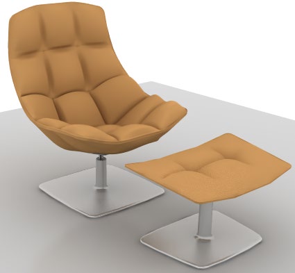 Jehs + Laub Lounge Chair and Ottoman