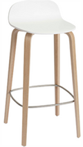 Bar Stool, 29.1/2", Oak/White (EU)