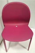 OLIVARES ARMLESS ALUMINUM STACKING CHAIR, 2012/ PLUM (NOTES FROM ORIGINAL SKG INVENTORY- "KATHRYN KELLEY'S INV")