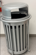 Waste and Recycling Receptacle with Steel Sides, 38w x 30h x 11d (Color: Graphite) - Wall ST FOH