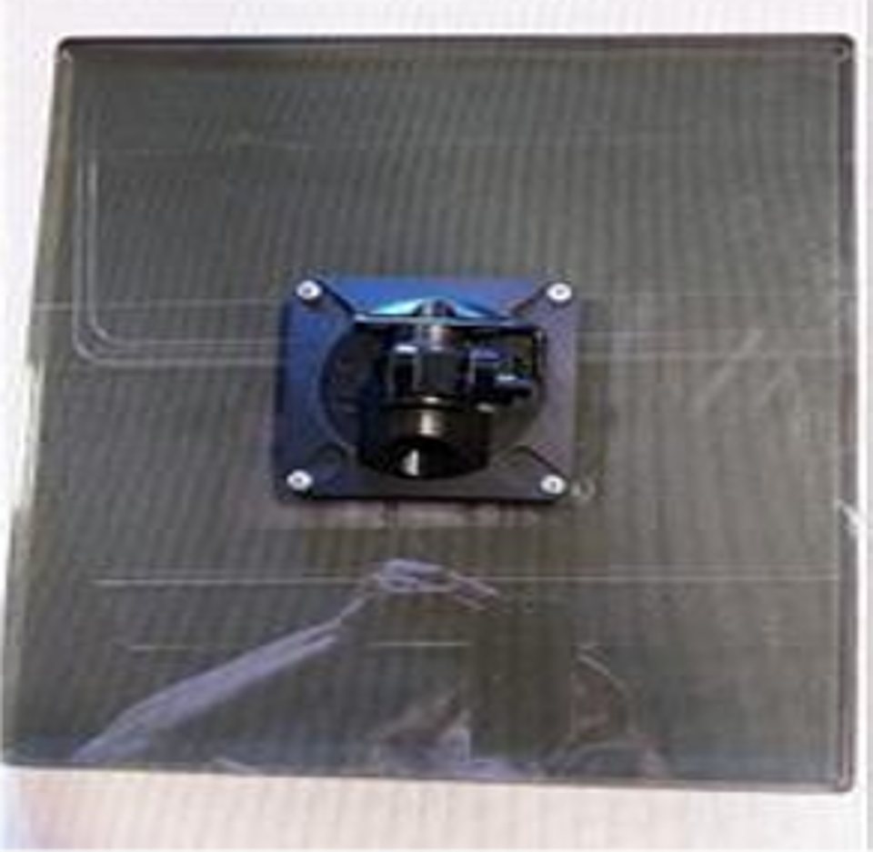 Mockup Monitor Display, Smoke acrylic w-mounting brackets (Set), 13" x 16"