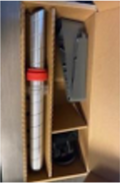 Sapper Single Arm Kit, table clamp mount, 16" mast, movement joints, adjustment knob, cable management clips OPTION: 115:PAINT- Medium Grey OPTION: R:KNOB- Red