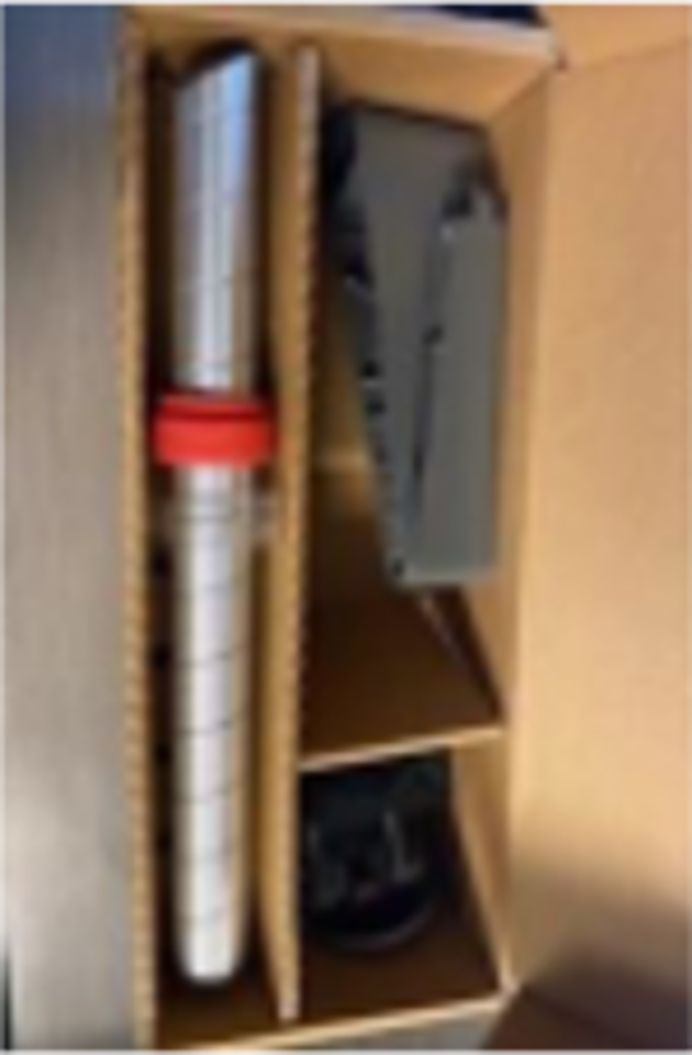 Sapper Single Arm Kit, table clamp mount, 16" mast, movement joints, adjustment knob, cable management clips OPTION: 115:PAINT- Medium Grey OPTION: R:KNOB- Red