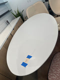 Eero Saarinen Medium Oval Table, dining height, 84Wx47D