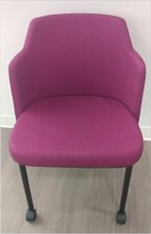 Knoll Remix Side Chair, hard casters