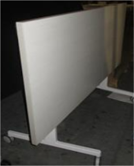 Pixel Rectangular T-Leg Table, 60Wx30Dx28.75H, Work Height, Flip Top, with Casters