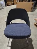 Plastic Back Armless Chair, DARK GREY plastic, fixed position