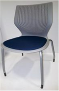 MultiGeneration by Knoll stacking chair, armless, glides