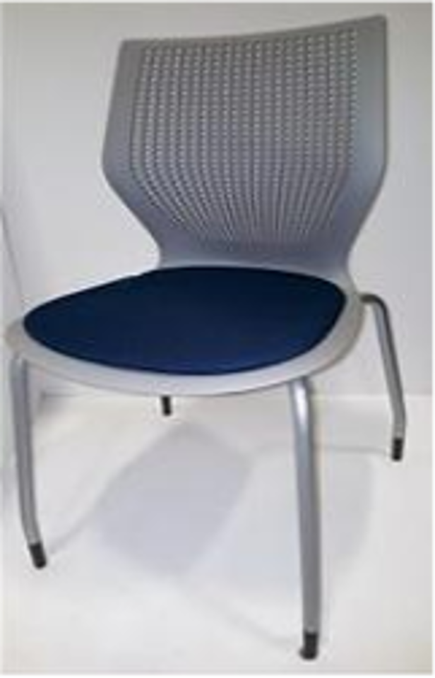 MultiGeneration by Knoll stacking chair, armless, glides