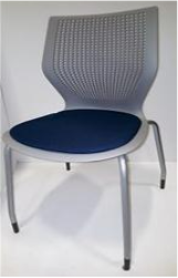 MultiGeneration by Knoll stacking chair, armless, glides