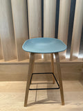 About A Stool Wood Base, Low Ht w/ Optional Front Upholstery,polypropylene shell, non-upholstered