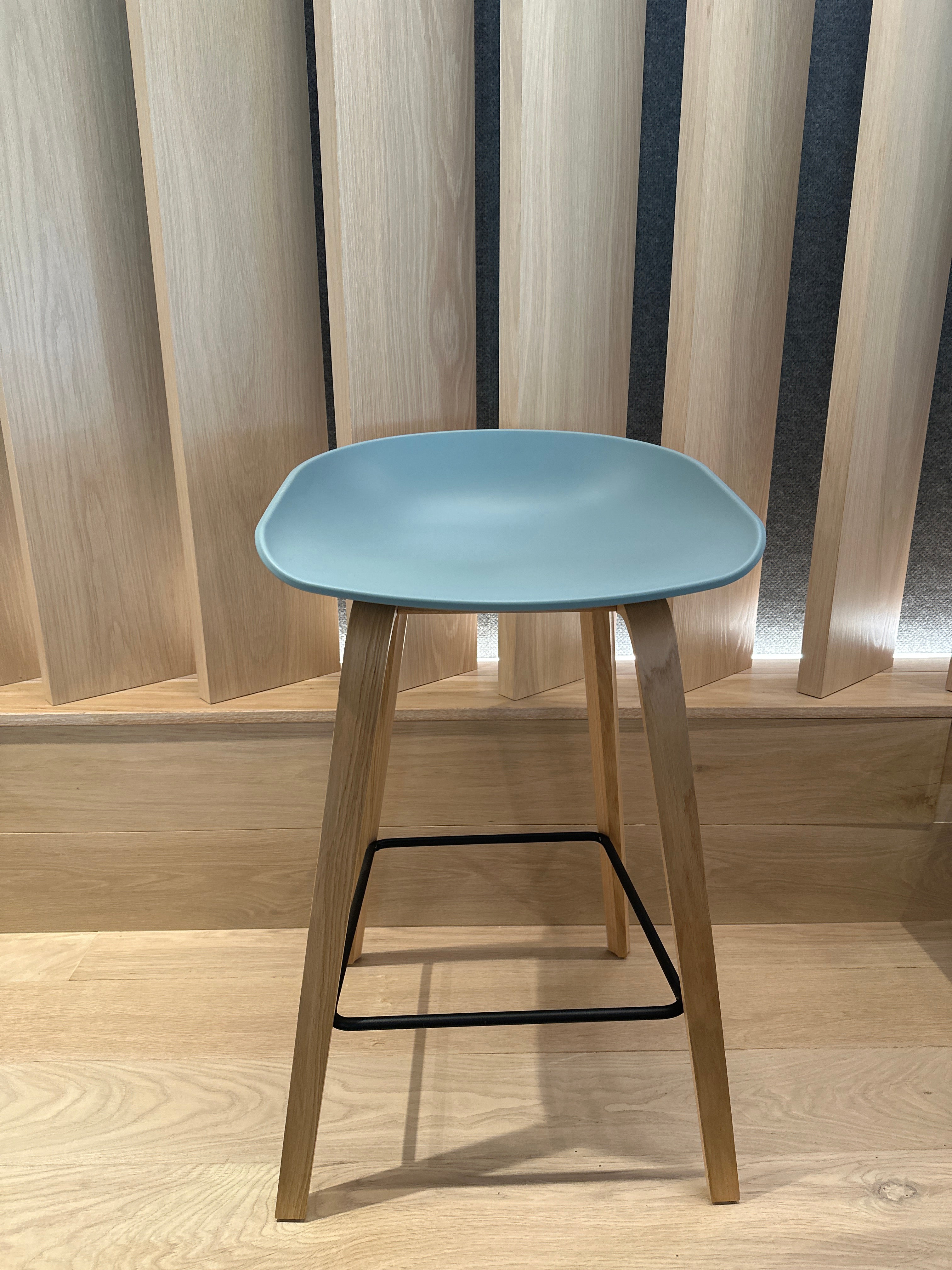 About A Stool Wood Base, Low Ht w/ Optional Front Upholstery,polypropylene shell, non-upholstered