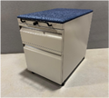 Mobile Pedesatl B/F, recessed pull, 15"W x 23"D x 21"H