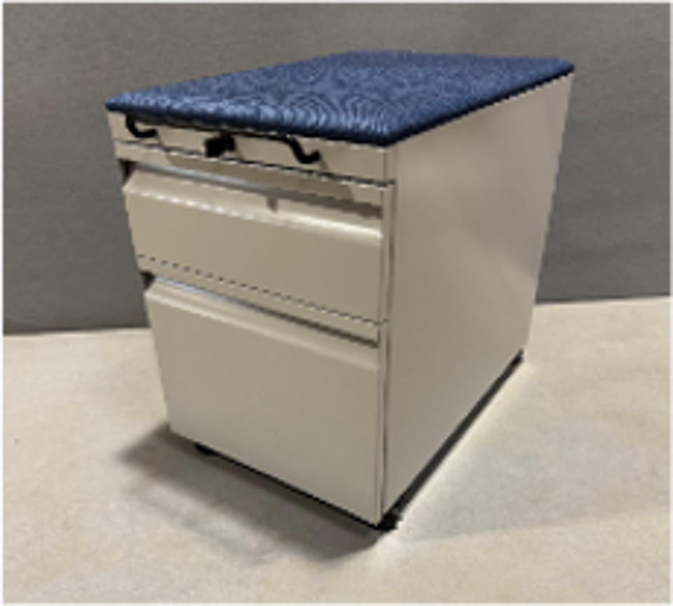 Mobile Pedesatl B/F, recessed pull, 15"W x 23"D x 21"H