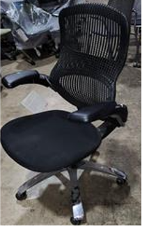 Generation by Knoll task chair, high performance arms, polished aluminum base, standard cylinder, no lumbar, hard casters - 111HP4SXHCDK09USF