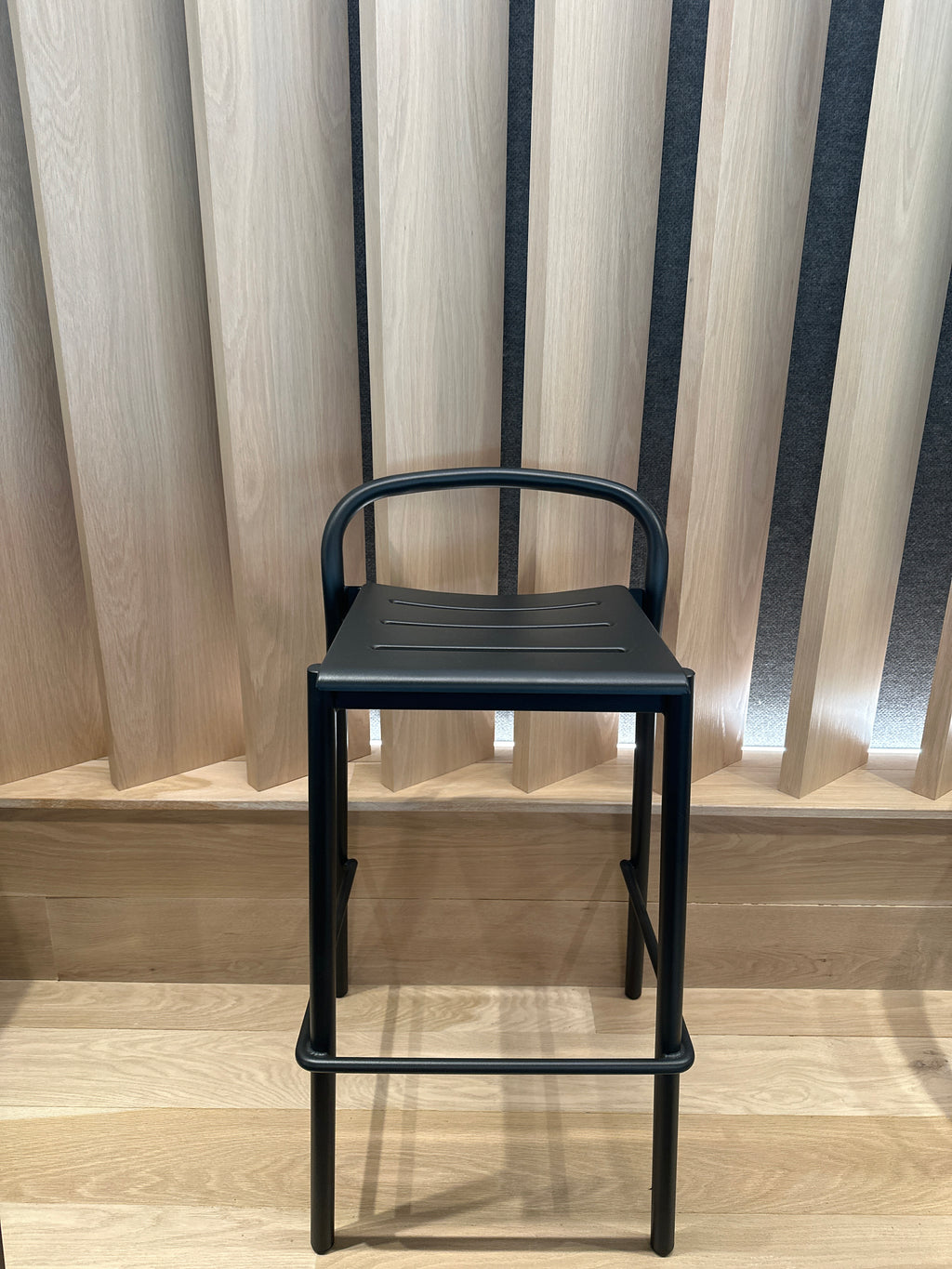 Linear Steel Bar Stool, 29.5 H