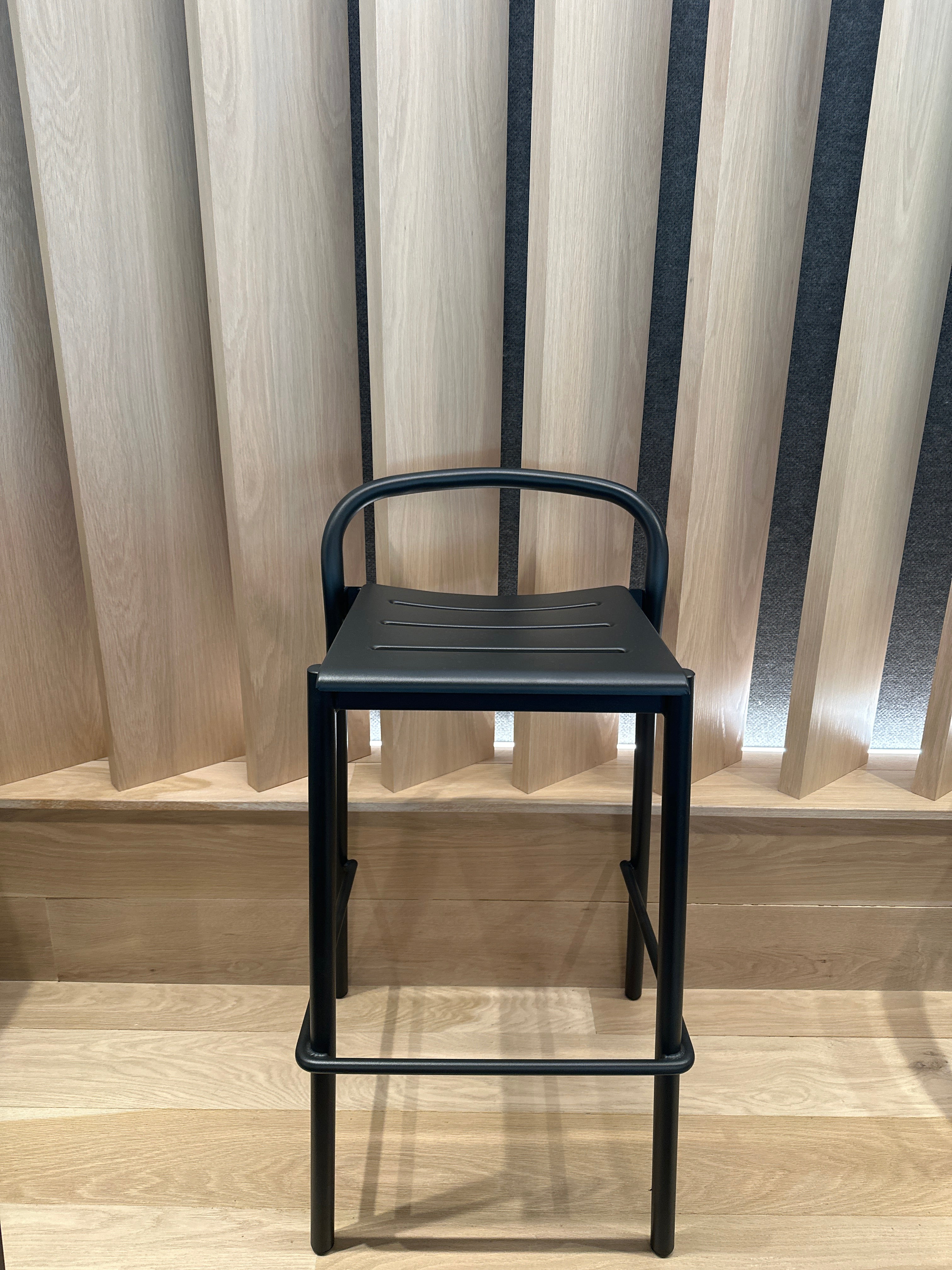 Linear Steel Bar Stool, 29.5 H