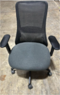 VIA GENIE CHAIR 401/ STANDARD A SEAT, QUICK ADJUST ADVANCED SYNCHRO WITH INTEGRATED SEAT SLIDE AND FORWARD TILT/ MESH BACK WITH GREY SEAT