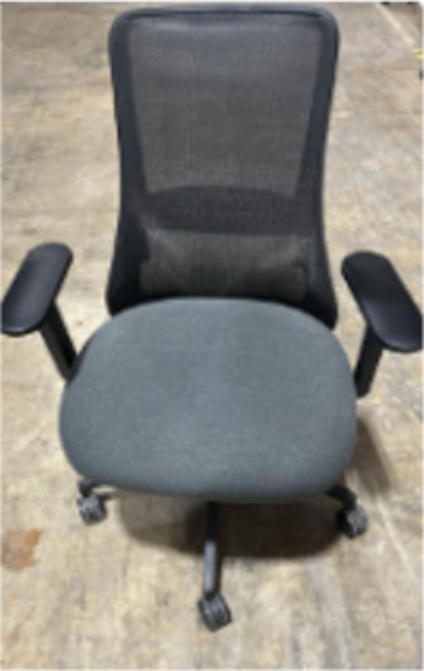 VIA GENIE CHAIR 401/ STANDARD A SEAT, QUICK ADJUST ADVANCED SYNCHRO WITH INTEGRATED SEAT SLIDE AND FORWARD TILT/ MESH BACK WITH GREY SEAT