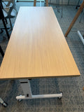 Pixel Simplified Rectangular C-Leg Table, 60Wx24Dx28.75H, Pin-Set Height Adjustable, Flip-Top, with Casters - FLEX OPT2