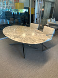 Florence Knoll Oval Table Desk, 78-1/2Wx47-1/2Dx28H