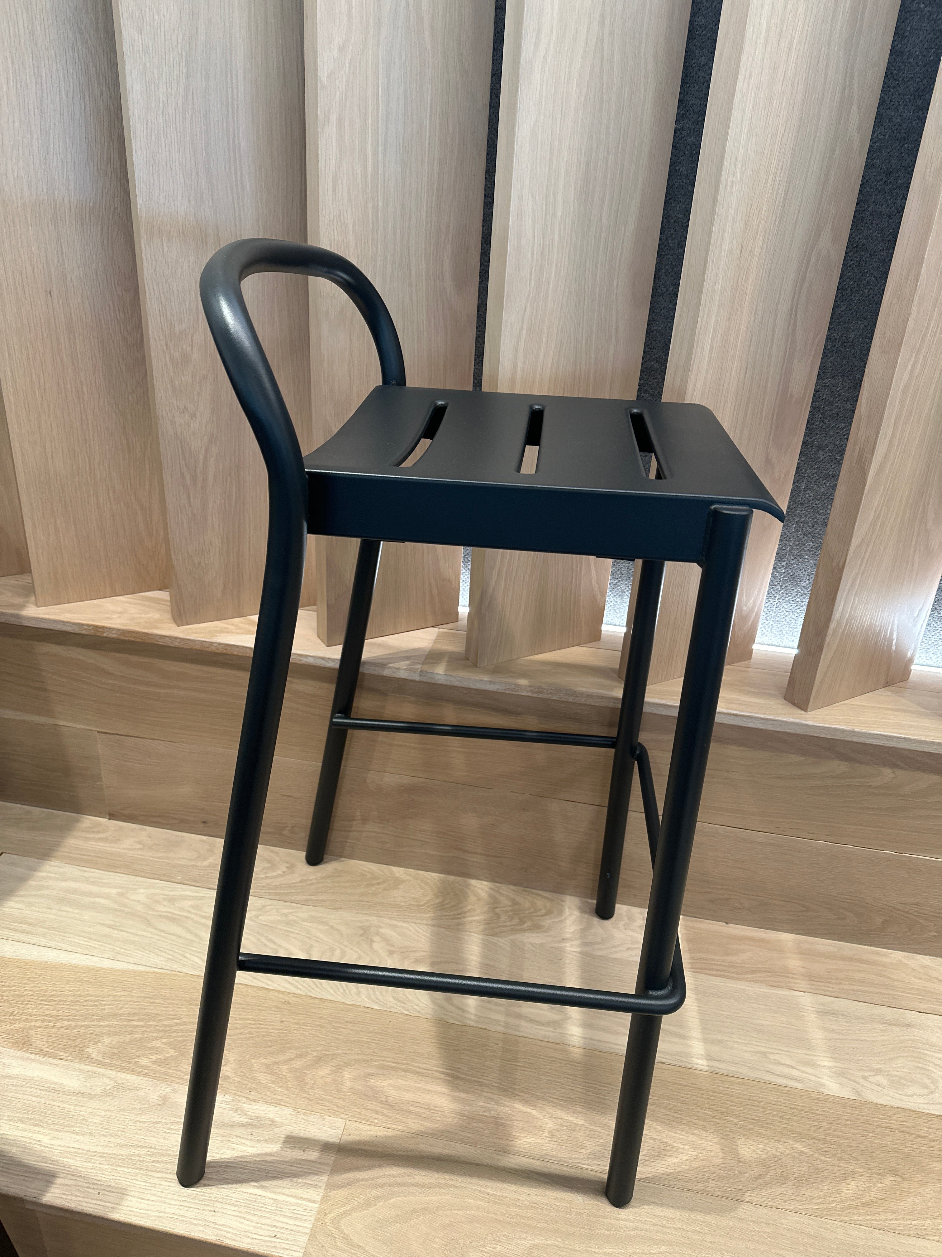 Linear Steel Bar Stool, 29.5 H