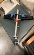 Sapper Single Arm Kit, table clamp mount, 16" mast, movement joints, adjustment knob, cable management clips OPTION: 111:PAINT- Jet Black OPTION: B:KNOB- Red