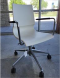 Arm Chair with Swivel Base/ SHELL: White