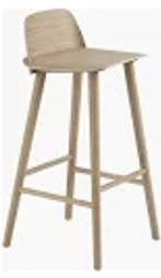 Counter Stool, 25-1/2", Oak