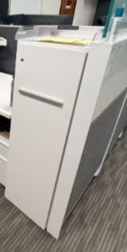 Slide Out Tower, 50Hx15Wx30D, with Shelves, with Top, right hand, laminate, locking - Wall ST FOH