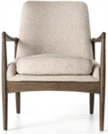 Braden Chair, 27.25"w x 30.25"d x 32.25"h, Light Camel Upholstered (SO#25109-52075)