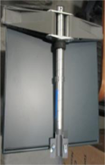 Double Arm Kit, Antenna center beam side mount, 16" mast, movement joints, adjustable knob, cable management clips/ OPTION: 115:PAINT: Medium Grey OPTION: B:KNOB: Black