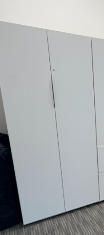 Cabinet with Full Height Doors, 1/2 Wardrobe and Shelves on Left, 72-1/2Hx30Wx24D - Wall ST FOH