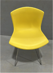 Molded Shell Side Chair/ SHELL: Black, BASE: Polished Chrome
