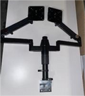 Dual Adjustable Monitor Arms, Antenna Center Beam Side Mount/ Black