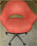 Eero Saarinen Advanced Open Back Arm Chair, swivel/tilt, pneumatic adjustment, hard casters