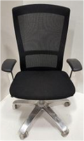 Task Chair, High Performance/ BACK: Charcoal/Black Mesh; SEAT: Onyx Upholstery/ BASE: Aluminum; CASTERS: Clear