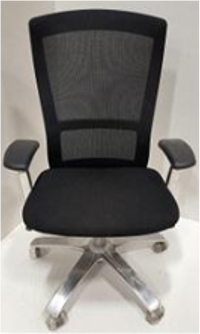 Task Chair, High Performance/ BACK: Charcoal/Black Mesh; SEAT: Onyx Upholstery/ BASE: Aluminum; CASTERS: Clear