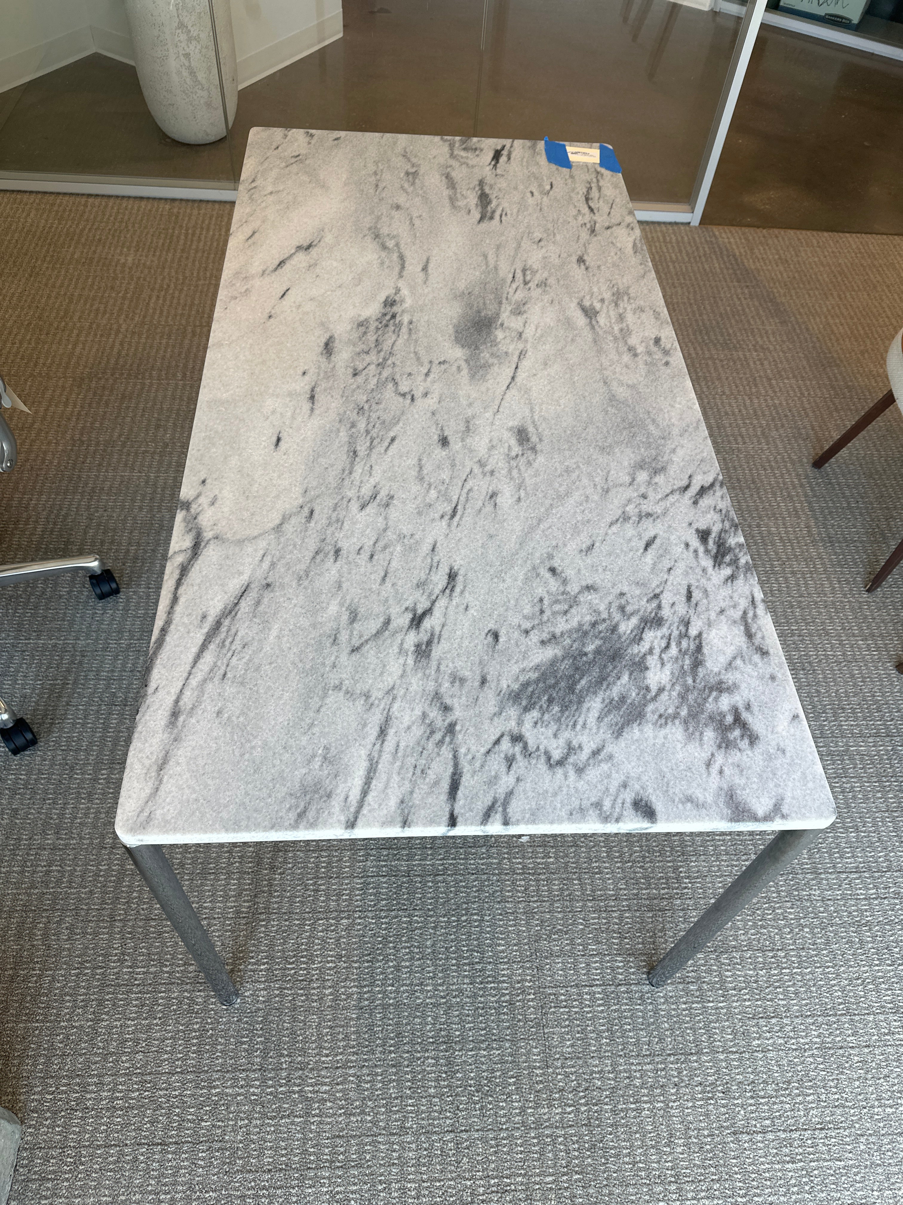 Table, Parsons Table, Stone Top, 60 wide, 30 deep, 29.75 hig