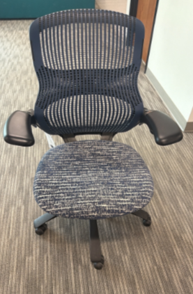 Generation by Knoll task chair, high performance arms, polished aluminum base, standard cylinder, no lumbar, hard casters, knockdown - Wall ST FOH